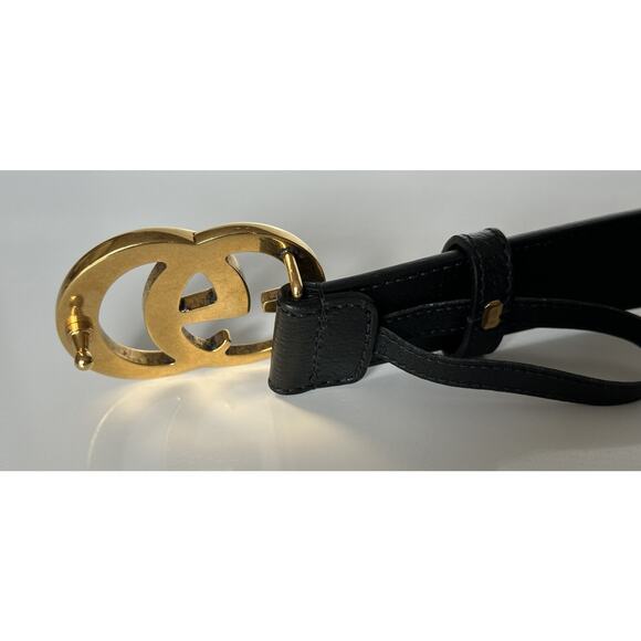 New Gucci Women\'s GG Marmont Leather Belt Black 95/38 Italy 625839 main image 8
